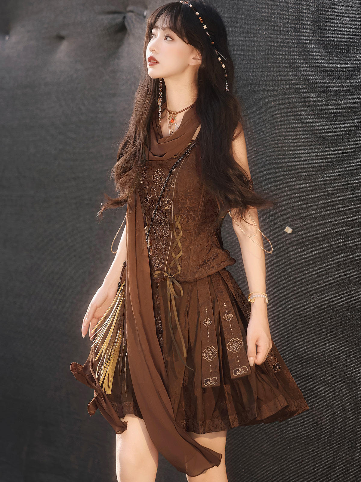 Floating Sands | Bustier with Ming Dynasty Style Mamianqun – Hanfu