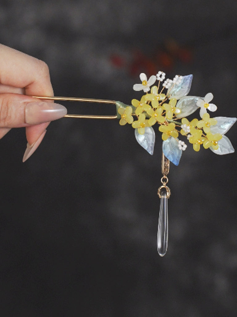 Osmanthus Tassel Hairpin Handmade Hair Stick for Hanfu & Cheongsam