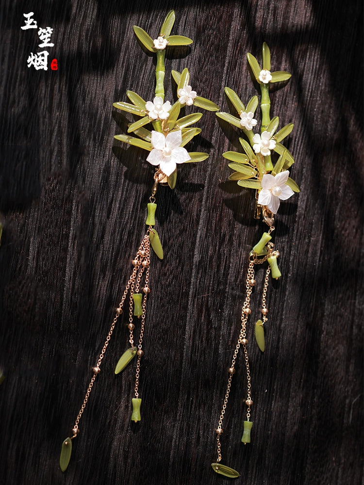 Hanfu Hair Clips: Bamboo Rain