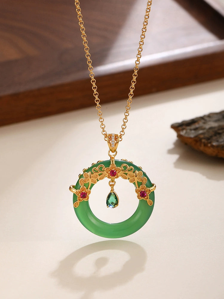 Full Moon Chinese Style Necklace