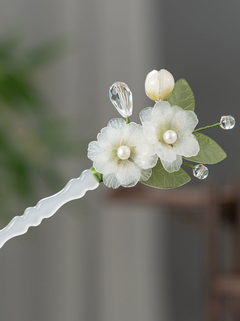 Pear Blossom Falling Clouds Hair Stick for Hanfu