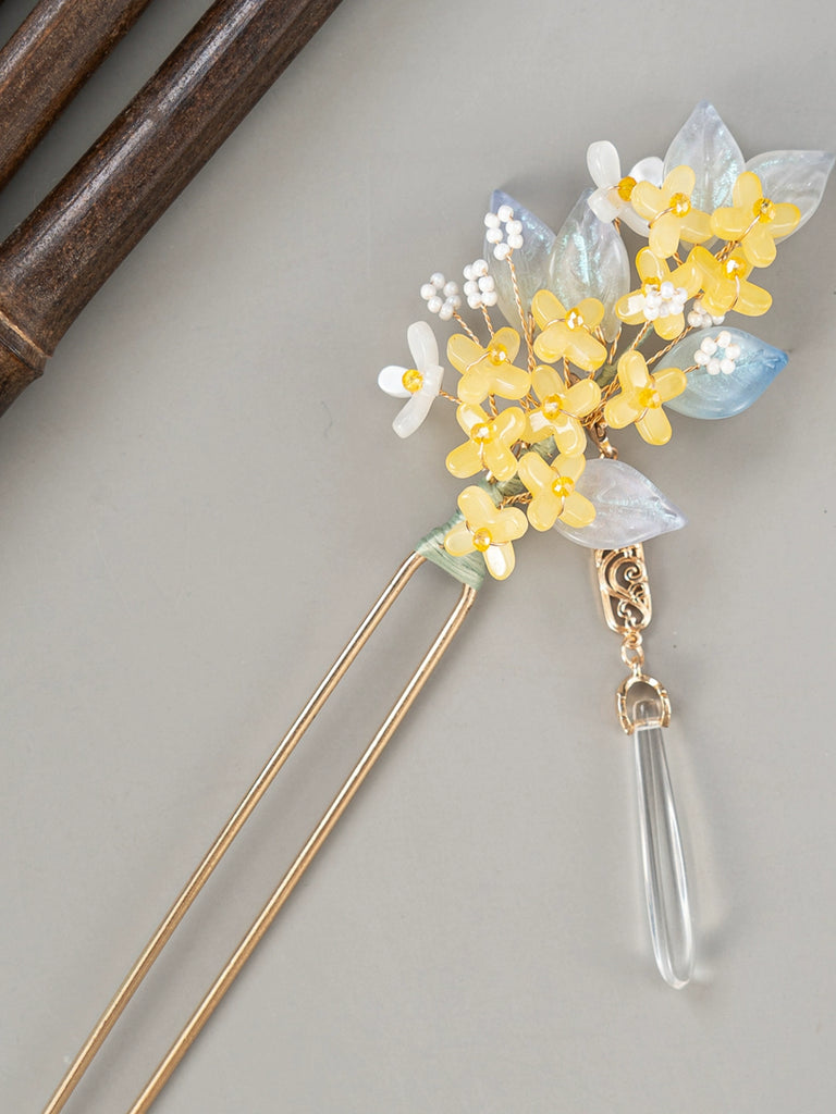 Osmanthus Tassel Hairpin Handmade Hair Stick for Hanfu & Cheongsam