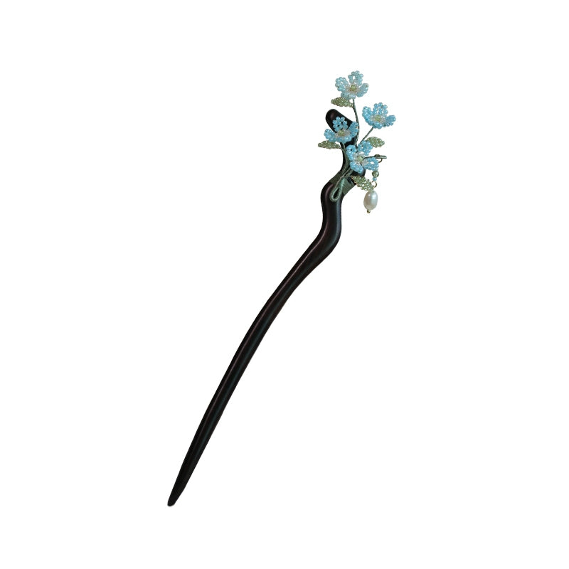 Ebony Hair Stick: Snow Mountain