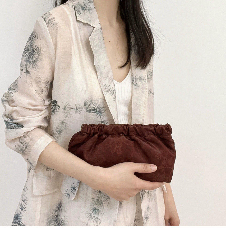 Burgundy Cloud Shoulder Bag for Women