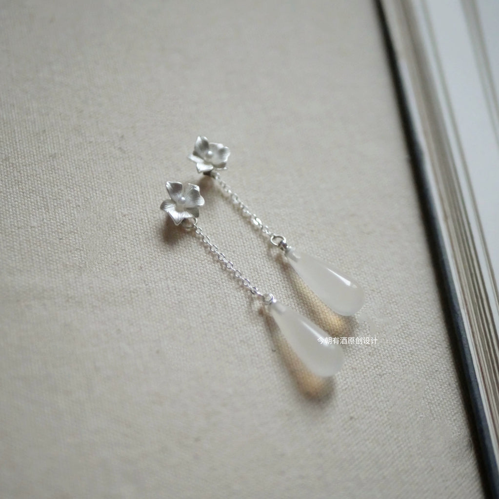 Morning Flower Dew Chinese Style Earrings