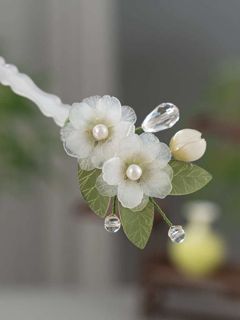 Pear Blossom Falling Clouds Hair Stick for Hanfu