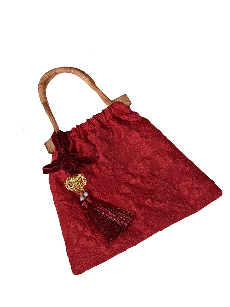 Burgundy Light Cheongsam Handbag for Women