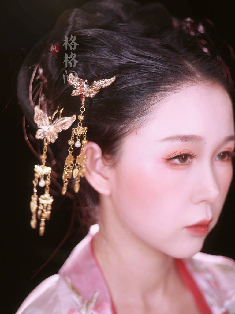 Hanfu Hair Pins: Dazzle Butterfly