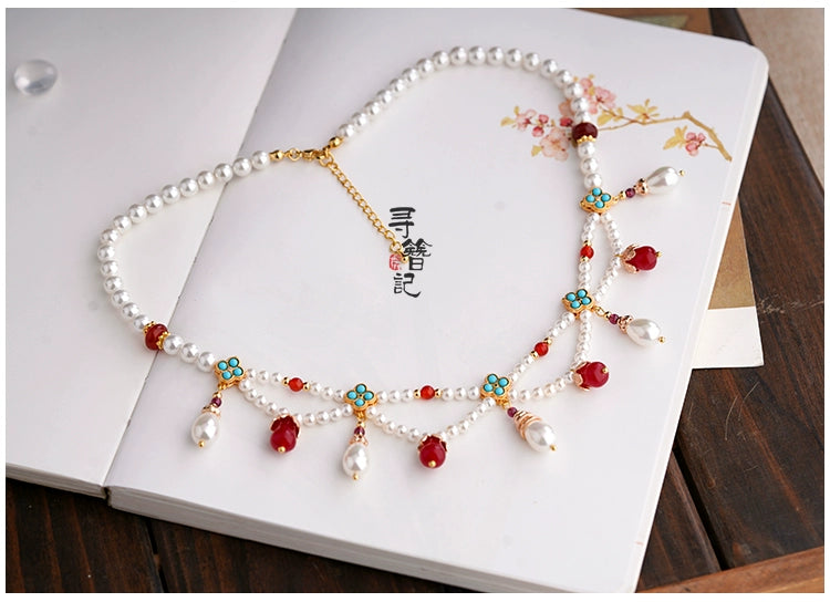 Ruby Dunhuang Style Necklace