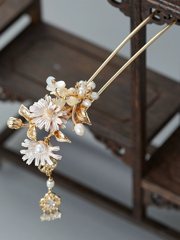 Sunflower Tassel Ancient Style Hair Stick for Hanfu & Cheongsam