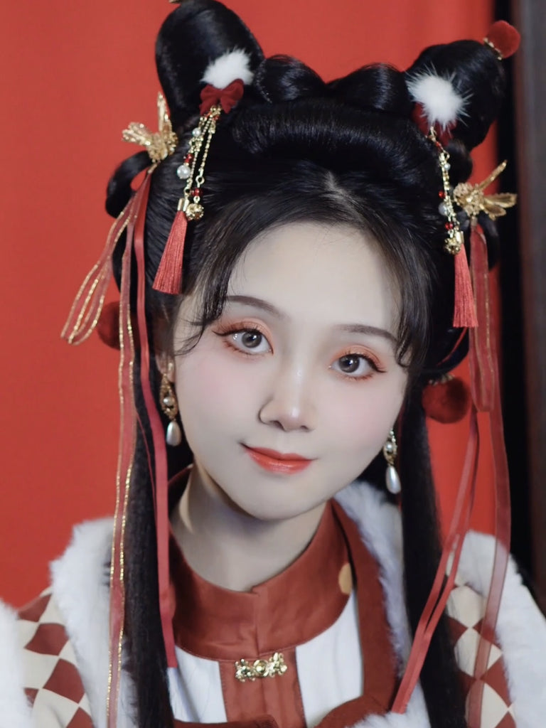 Hanfu Hair Accessories Set: New Year