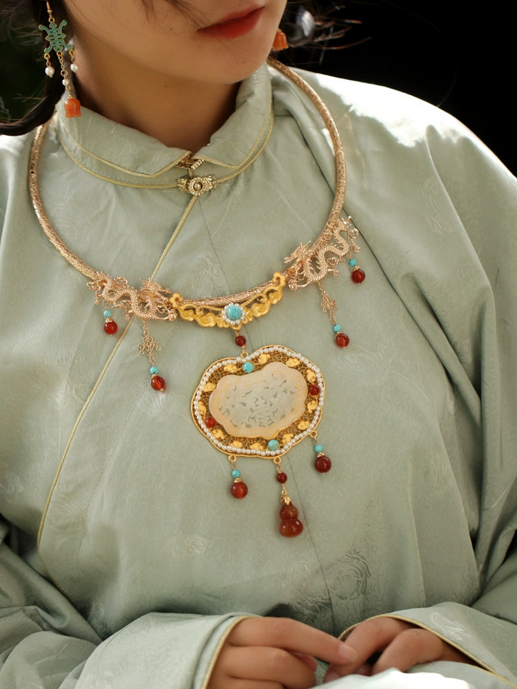 Collier Oriental Ancien - Bijou Ethnique Vintage D'Occasion, Style Baroque Ou Tribal