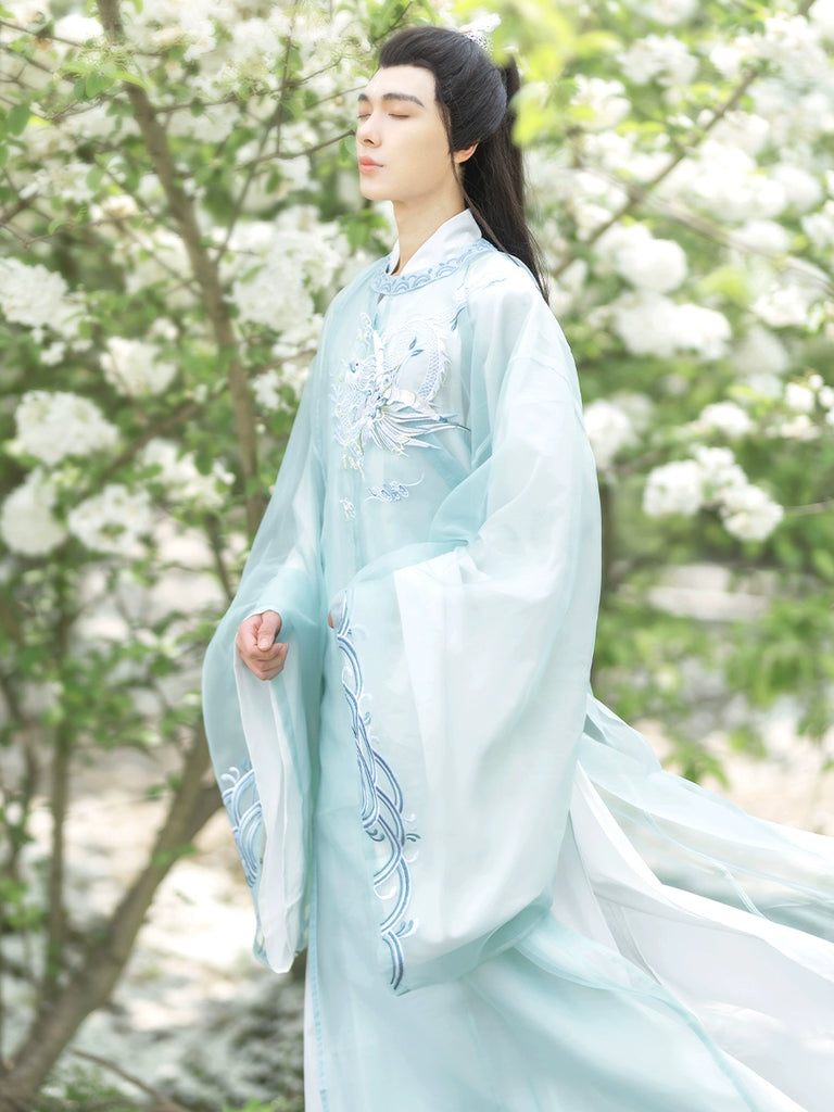 Tang Robe Tang Dynasty Round Collar Robe - Mountains and Seas 山海经 – Hanfu Story