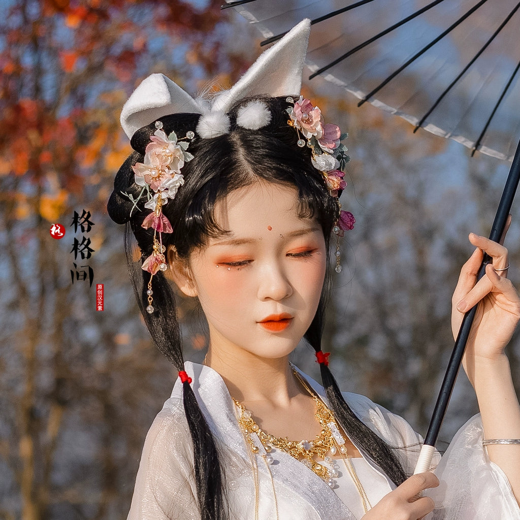 Hanfu Hair Clips: Sakura Snow