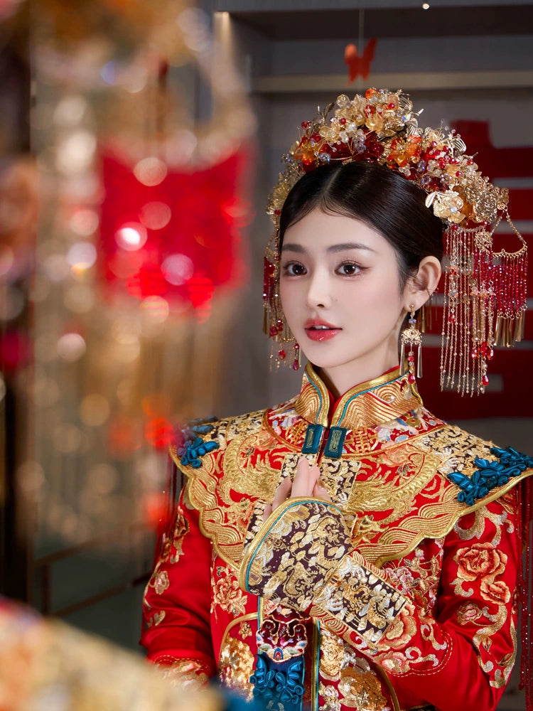 Traditional Chinese Wedding, Tea Ceremony Hair Accessories  display picture 3
