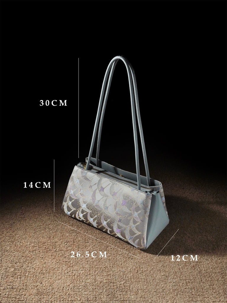 Thousand Crane Song Brocade Shoulder Bag