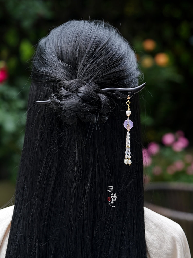 Hair Pin & Earrings: Lilac