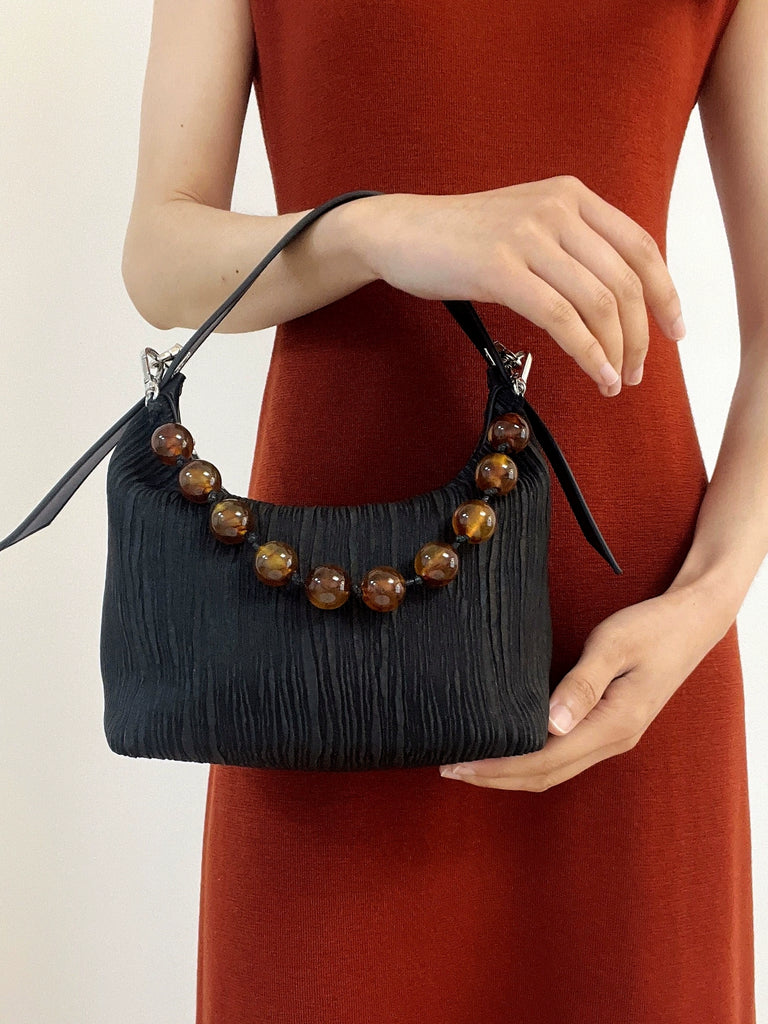 Onyx Silk Cloud Handbag for Women