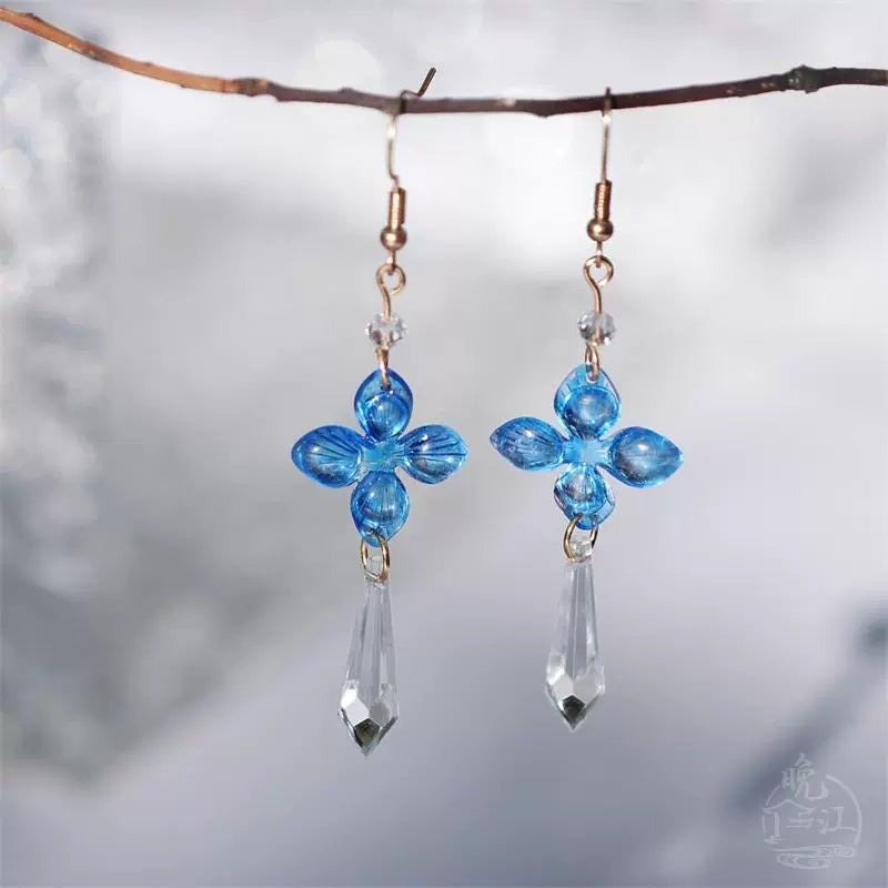 Water Resin Chinese Style Earrings