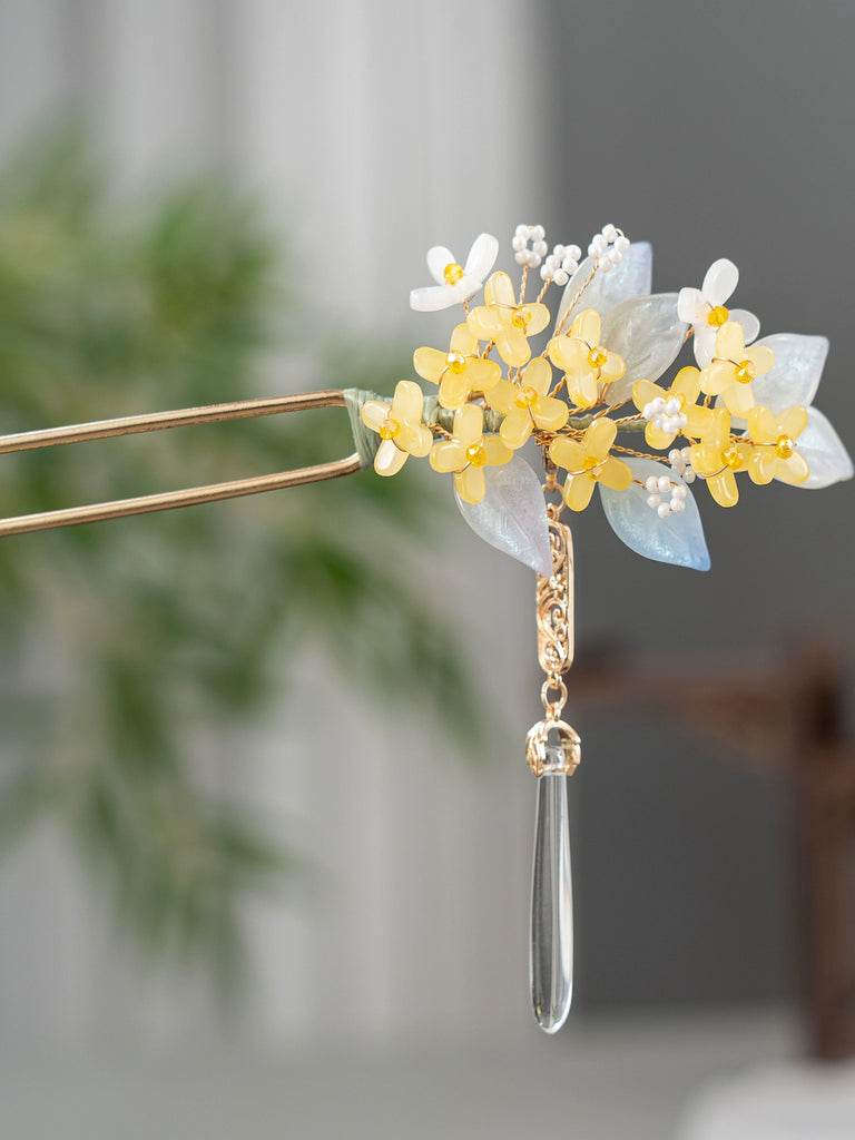 Osmanthus Tassel Hairpin Handmade Hair Stick for Hanfu & Cheongsam