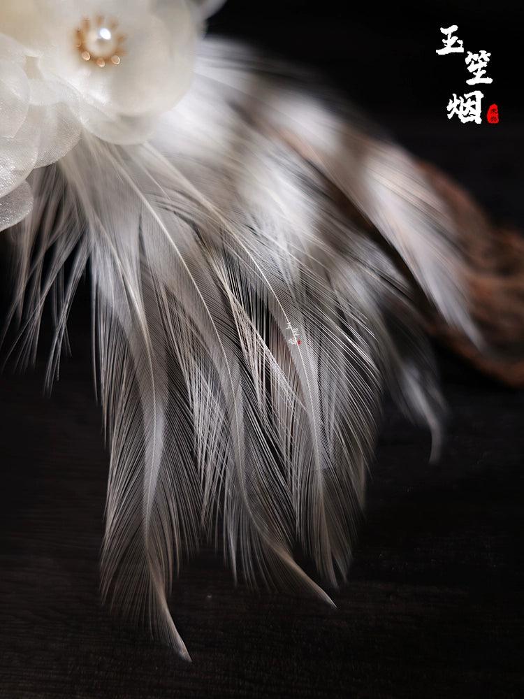 Hanfu Hair Clips: Crane Feathers