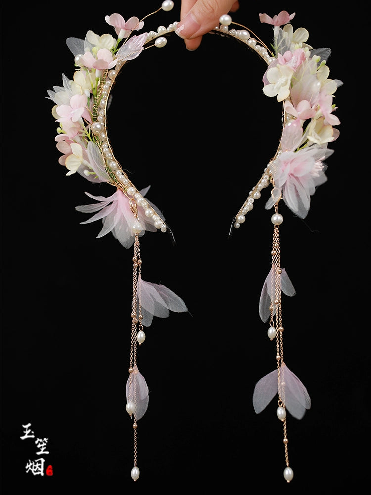 Flower Tassel Hairband: Orchid