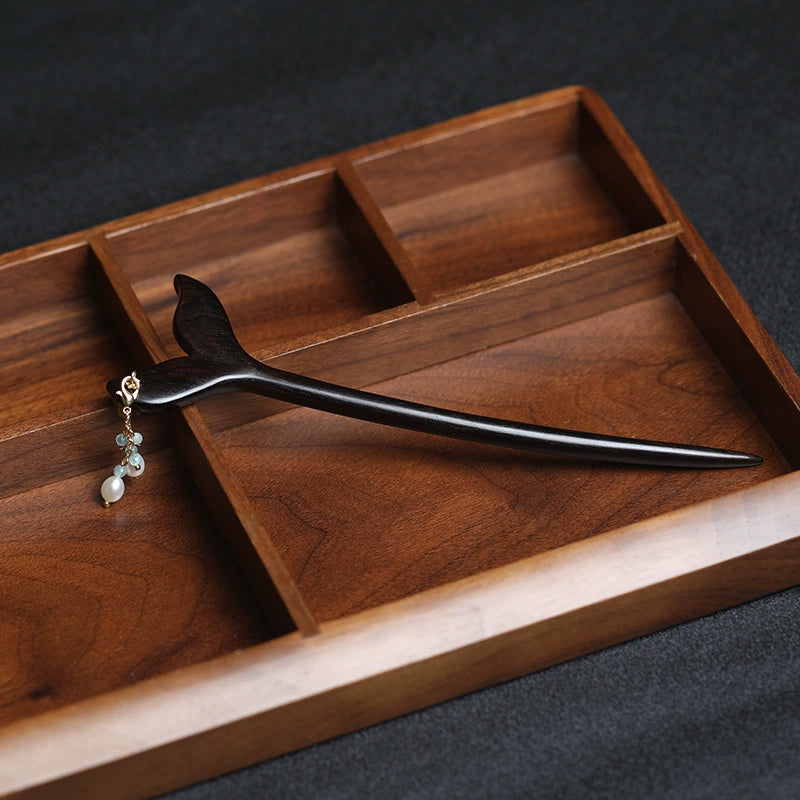 Northern Sea Fish Tail Unique Classical Ebony Hair Stick