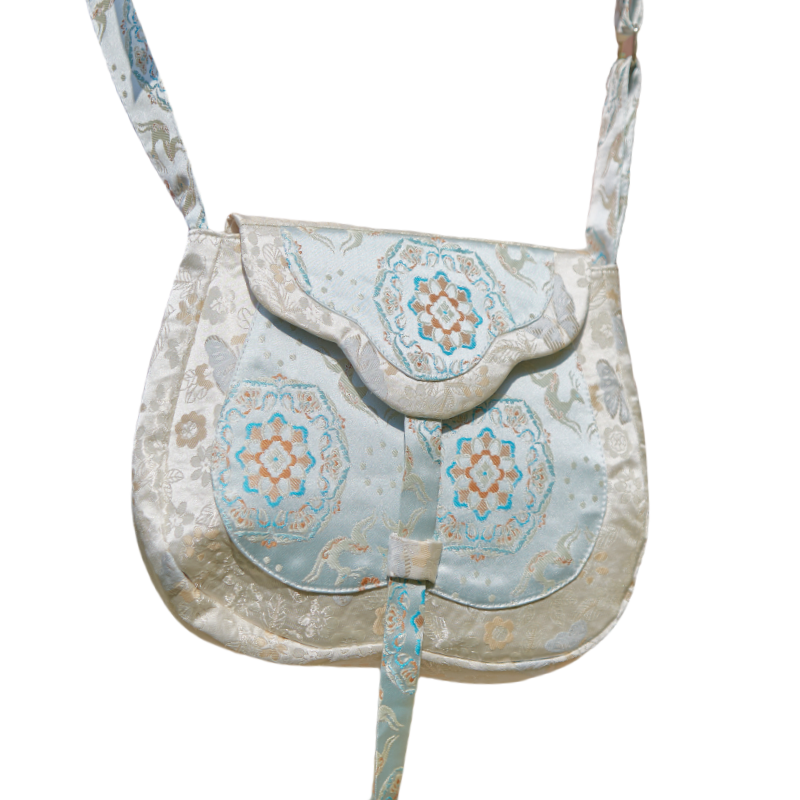 Snow Flowers Crossbody Merchant Bag