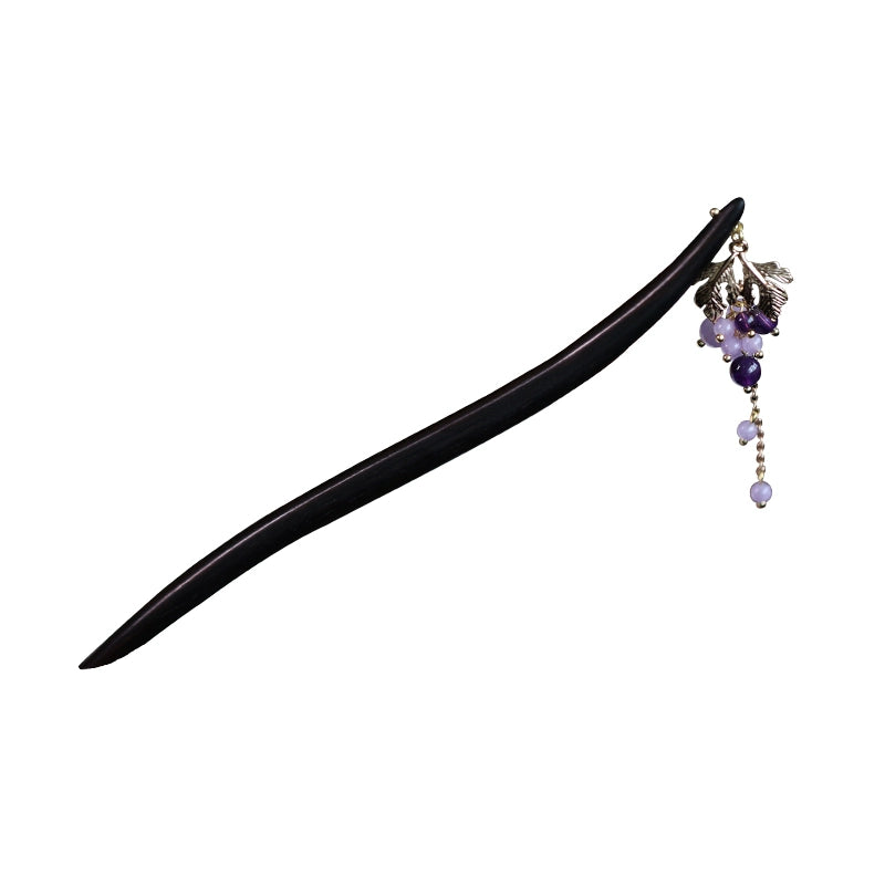 Ebony Hair Stick: Grapes