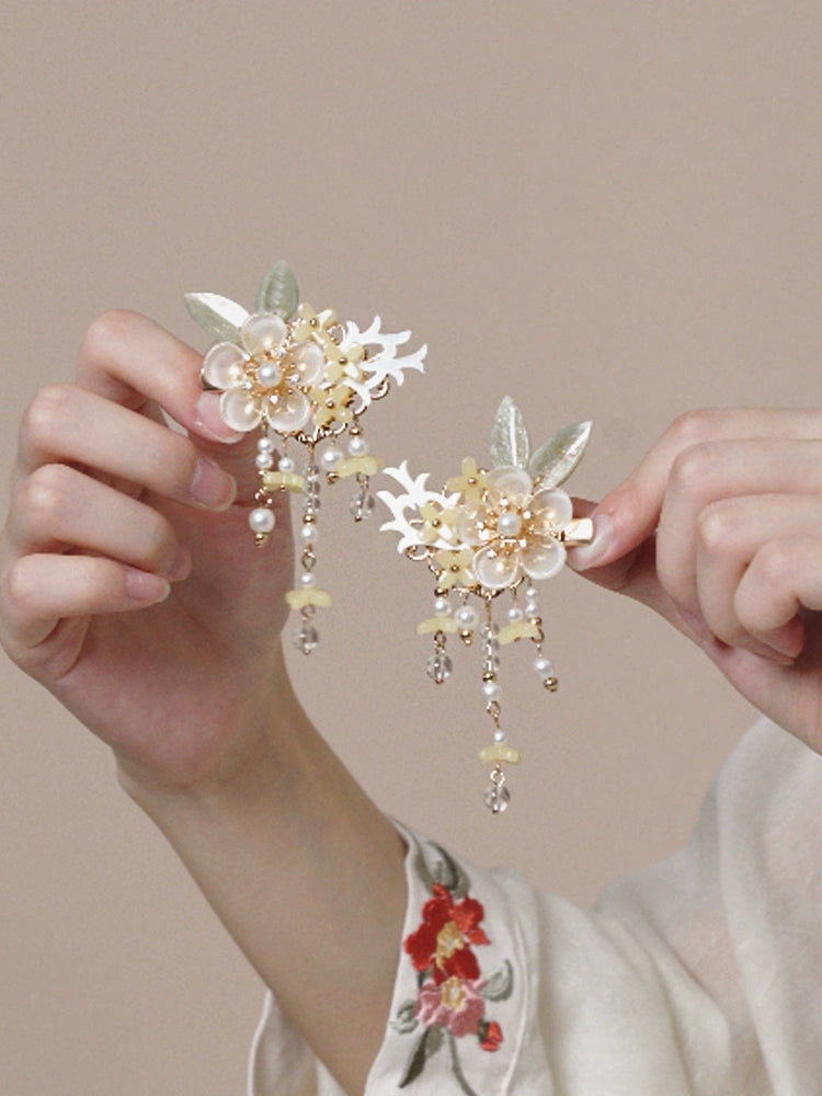 Hanfu Hair Accessories Set: Drunk Osmanthus