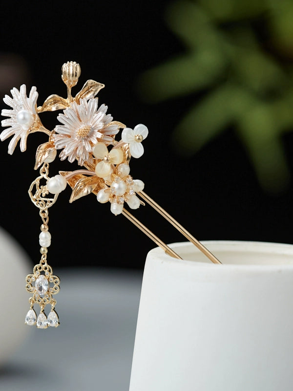 Sunflower Tassel Ancient Style Hair Stick for Hanfu & Cheongsam