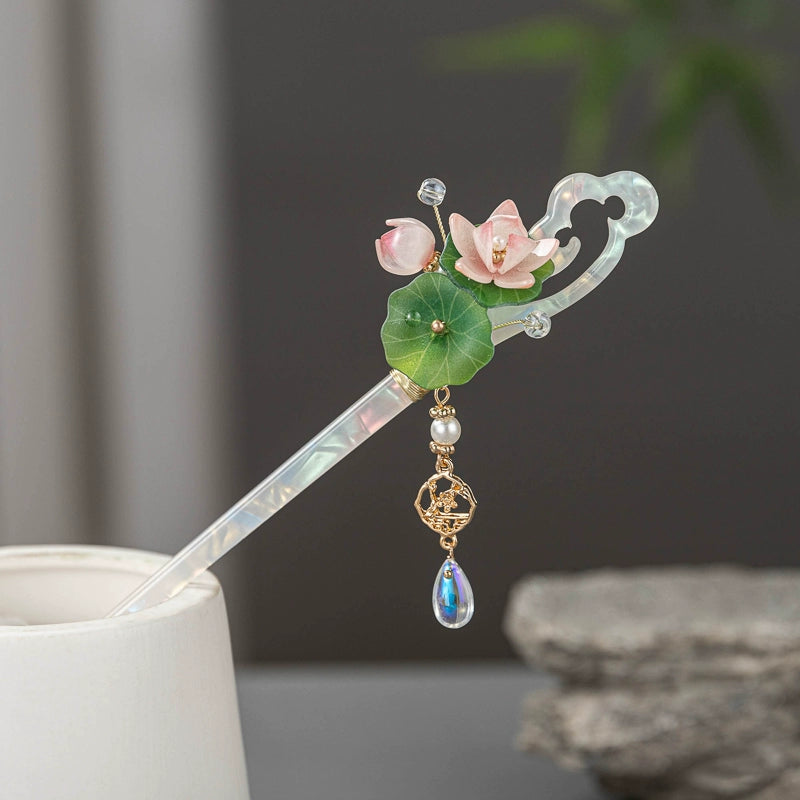 FRCOLOR Leuchtende Haarstäbchen Mit Quasten – Elegante Dutt-Halterung Im Vintage-Chinese-Style