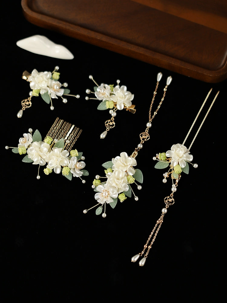 Hanfu Hair Accessories Set: Magnolia