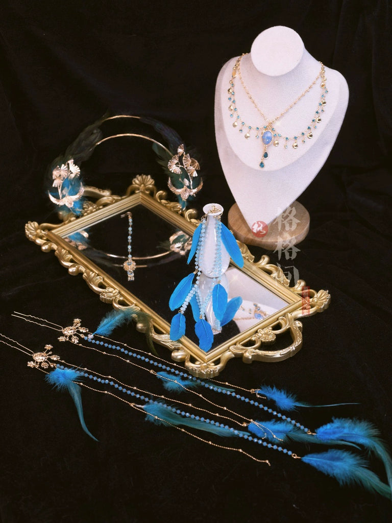 Hanfu Hair Accessories Set: Peacock Queen