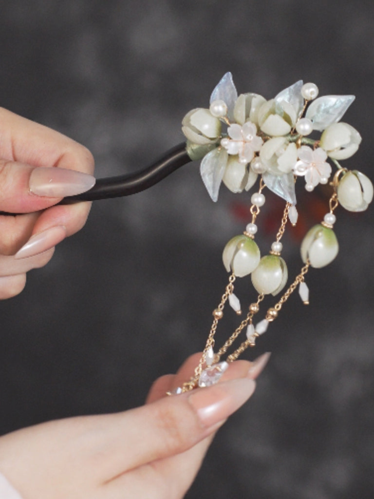 Pear Blossom Sandalwood Traditional Chinese Style Hair Stick