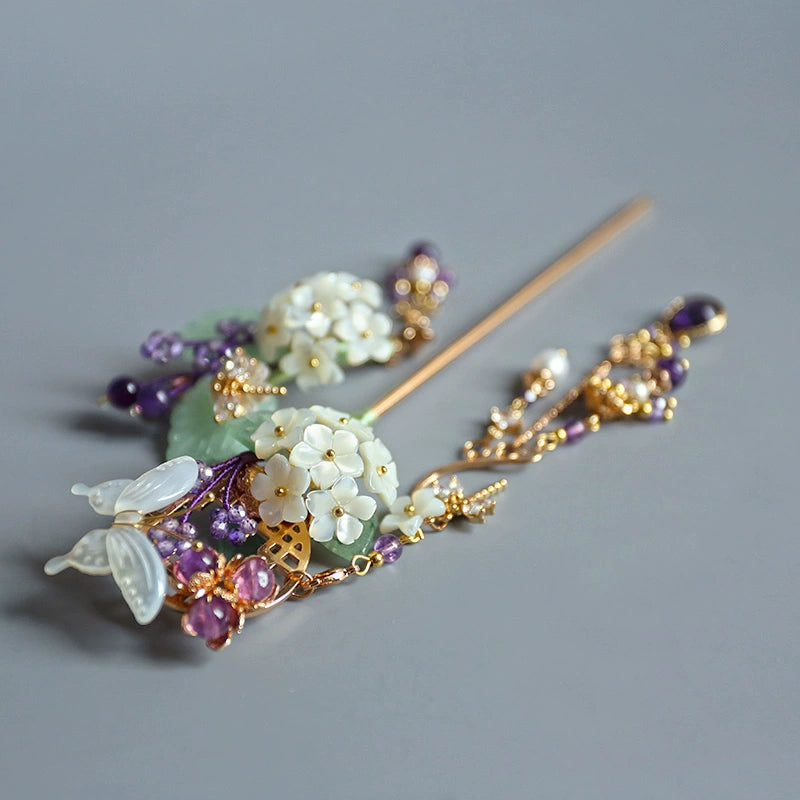 Long Tassels Hair Stick: Huaqiu