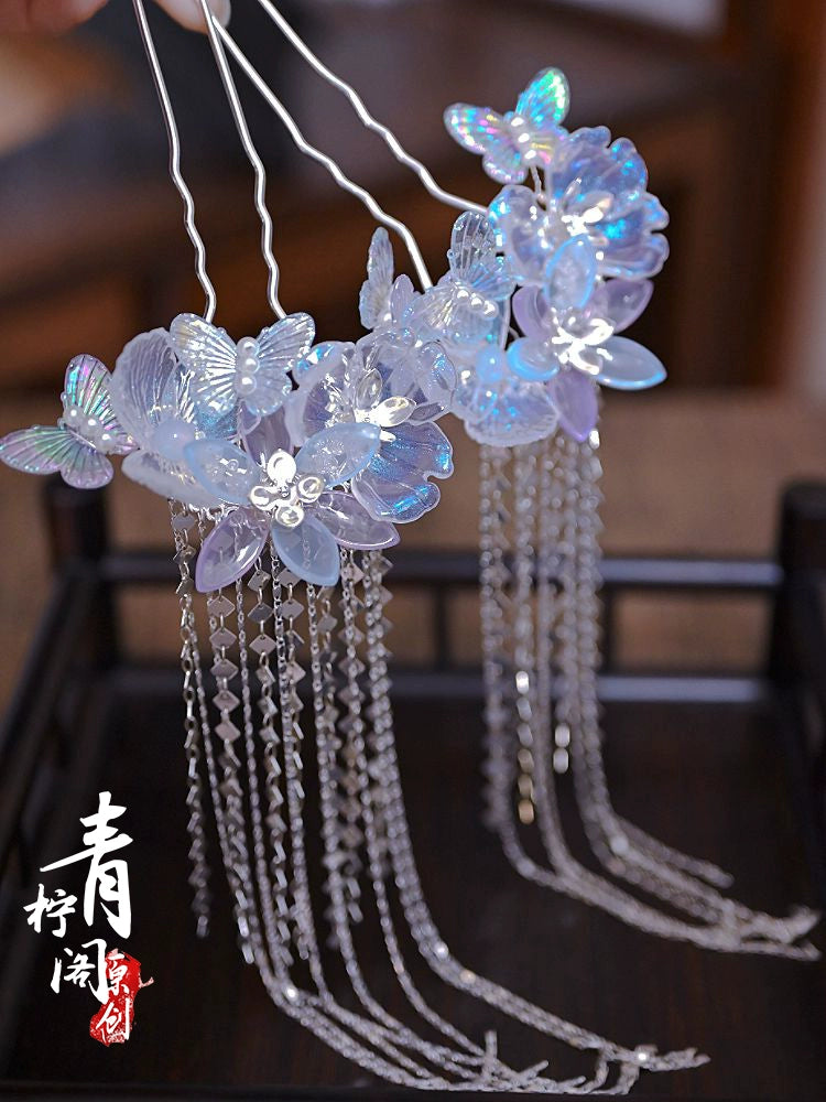 Hanfu Hair Pins: Glazed Flowers