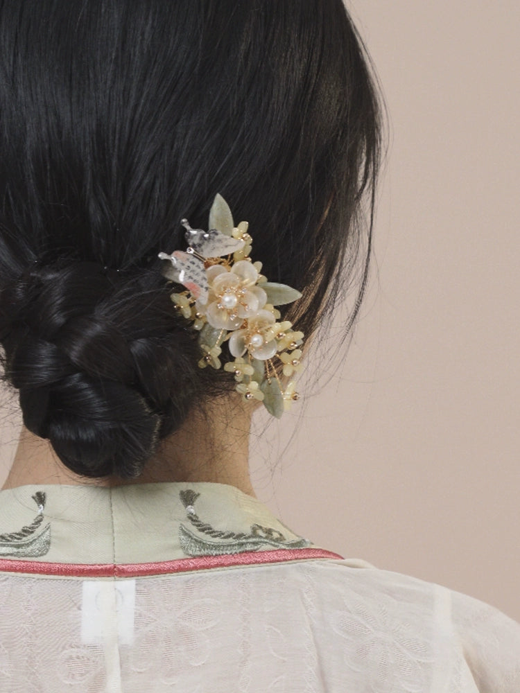 Hanfu Hair Accessories Set: Drunk Osmanthus