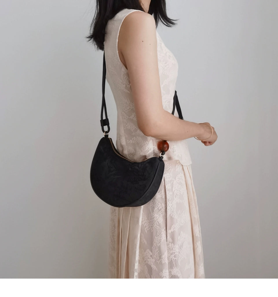 Twilight Crescent Crossbody Bag for Women