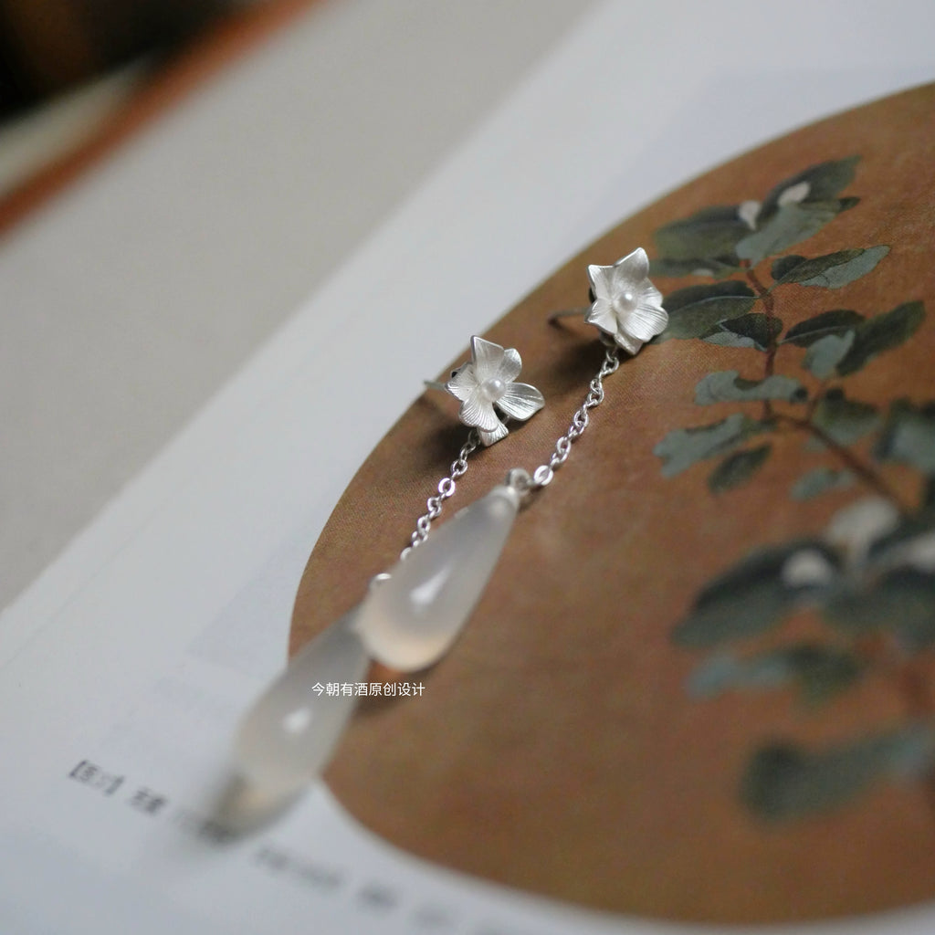 Morning Flower Dew Chinese Style Earrings