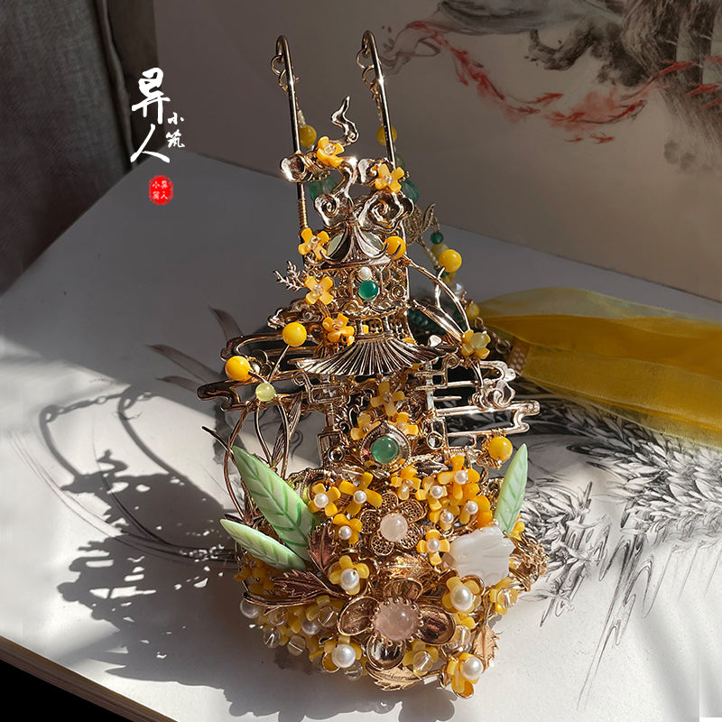 Osmanthus Deity - Unisex Hanfu Hair Crown