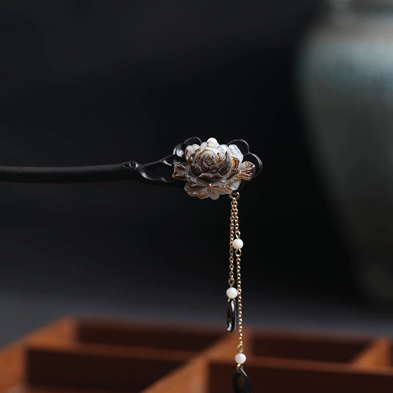 Beauty of the Nation Natural Mother-of-Pearl Ebony Hair Stick