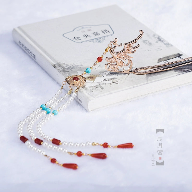 Hanfu Hair Accessories Set: Phoenix Flames