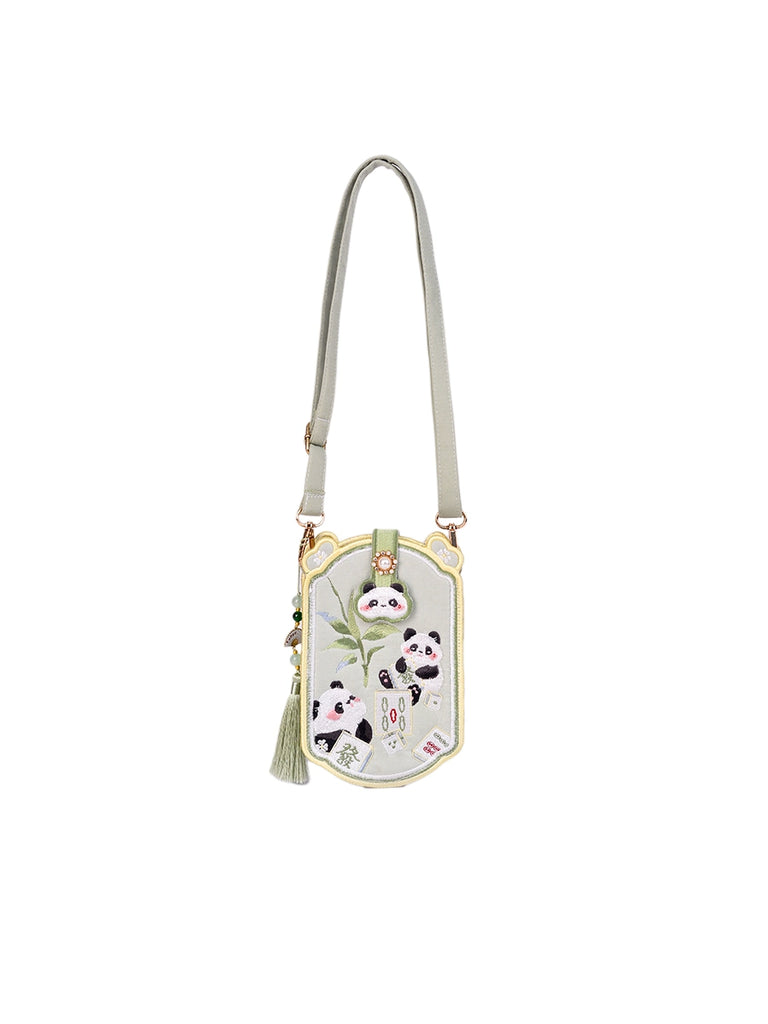 Mahjong Panda Phone Bag for Women