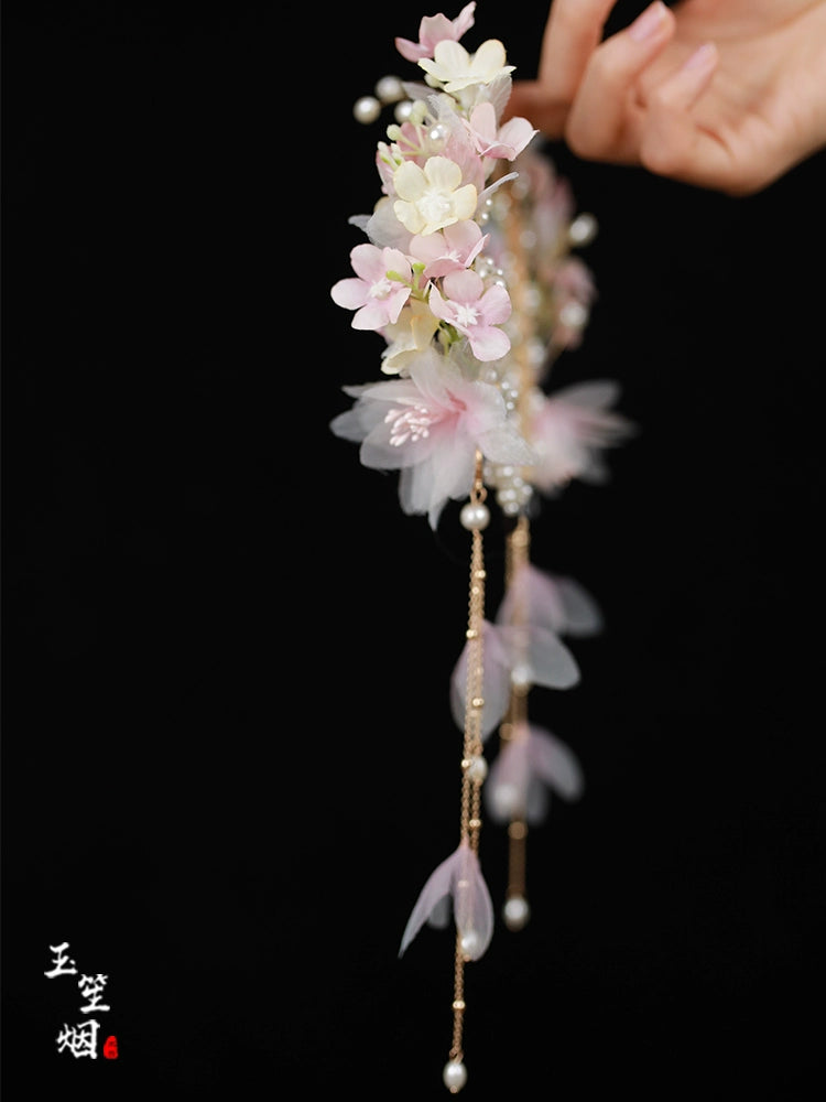 Flower Tassel Hairband: Orchid