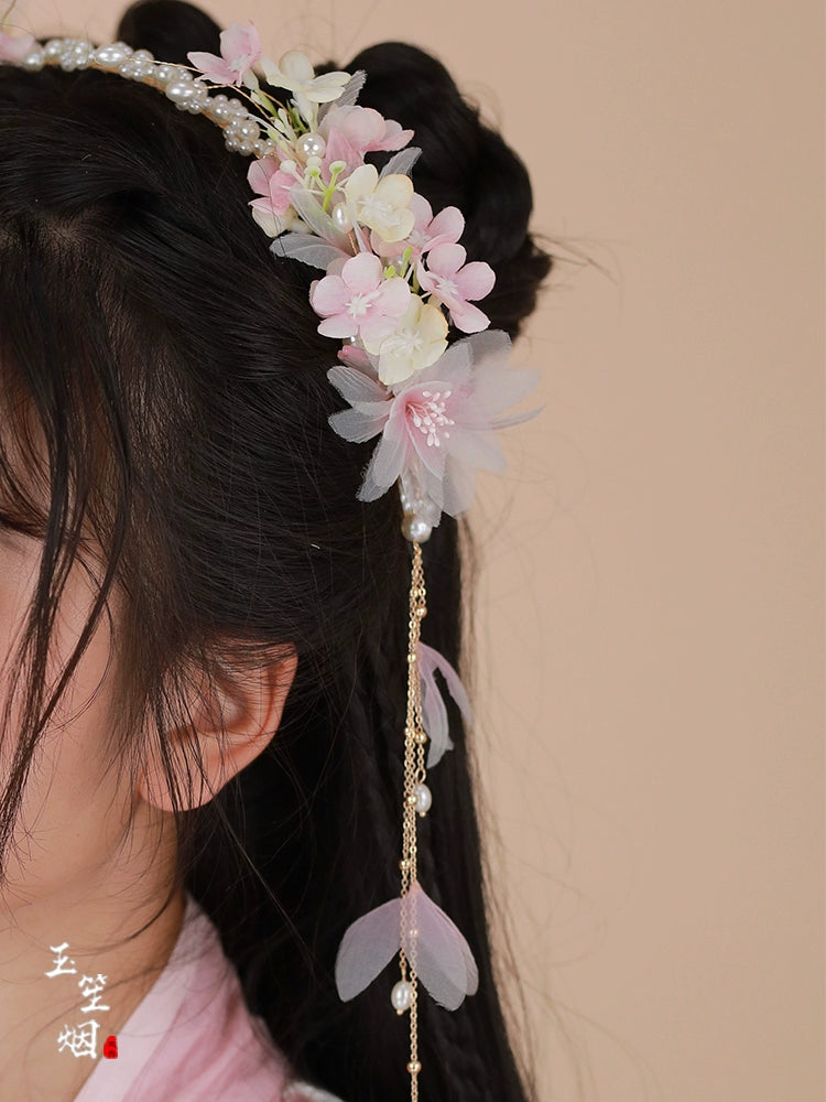 Flower Tassel Hairband: Orchid