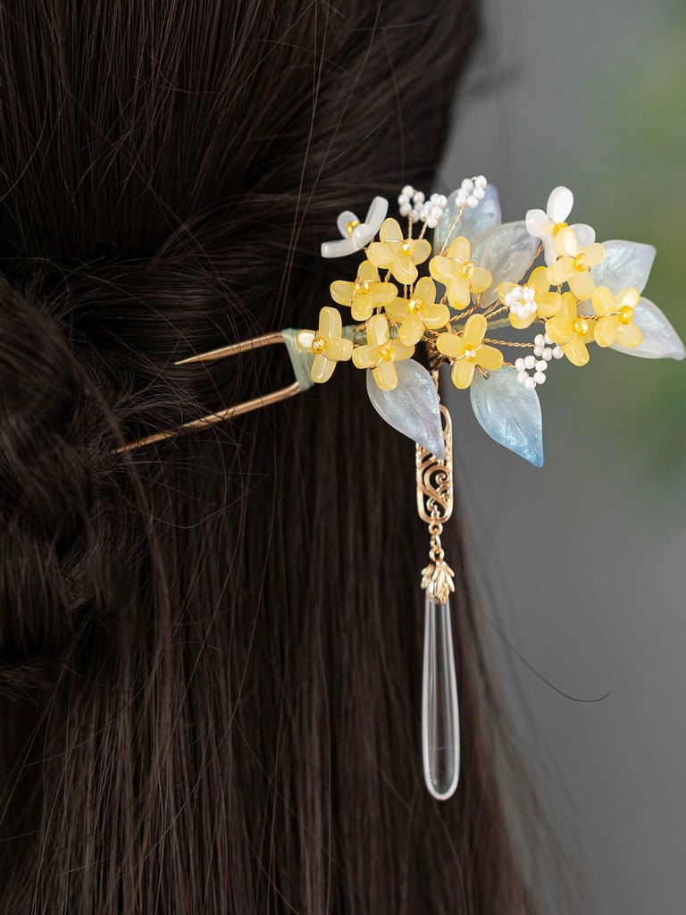 Osmanthus Tassel Hairpin Handmade Hair Stick for Hanfu & Cheongsam