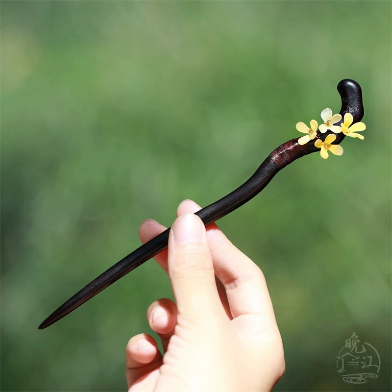 Ebony Hair Stick: Osmanthus