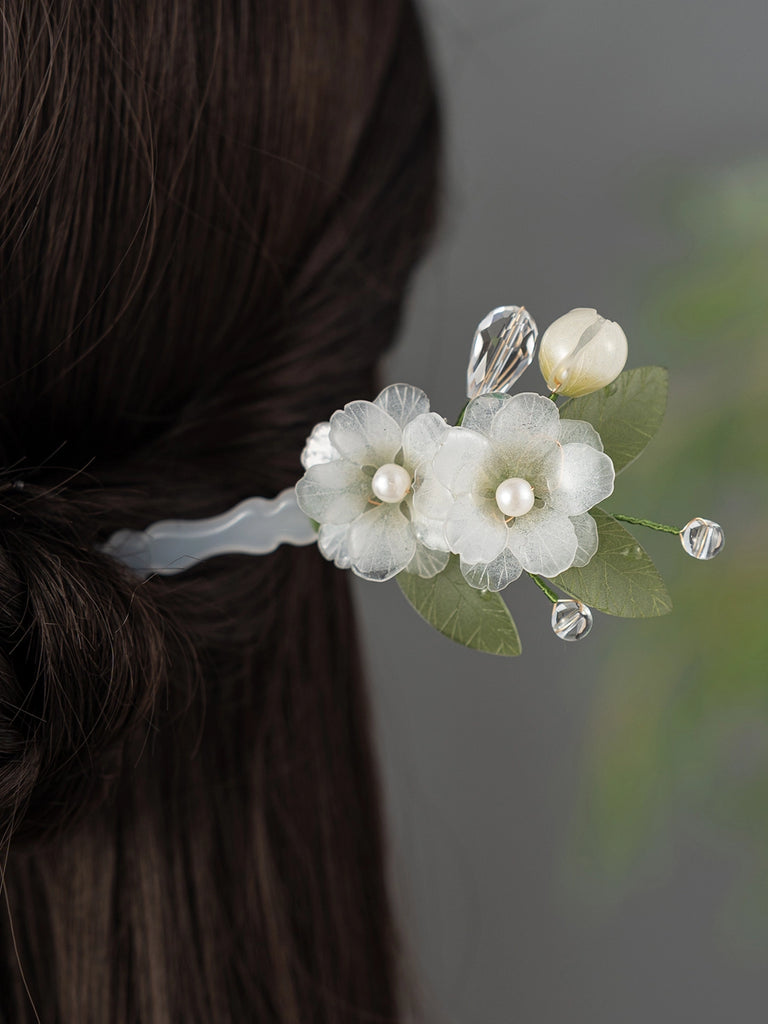 Pear Blossom Falling Clouds Hair Stick for Hanfu
