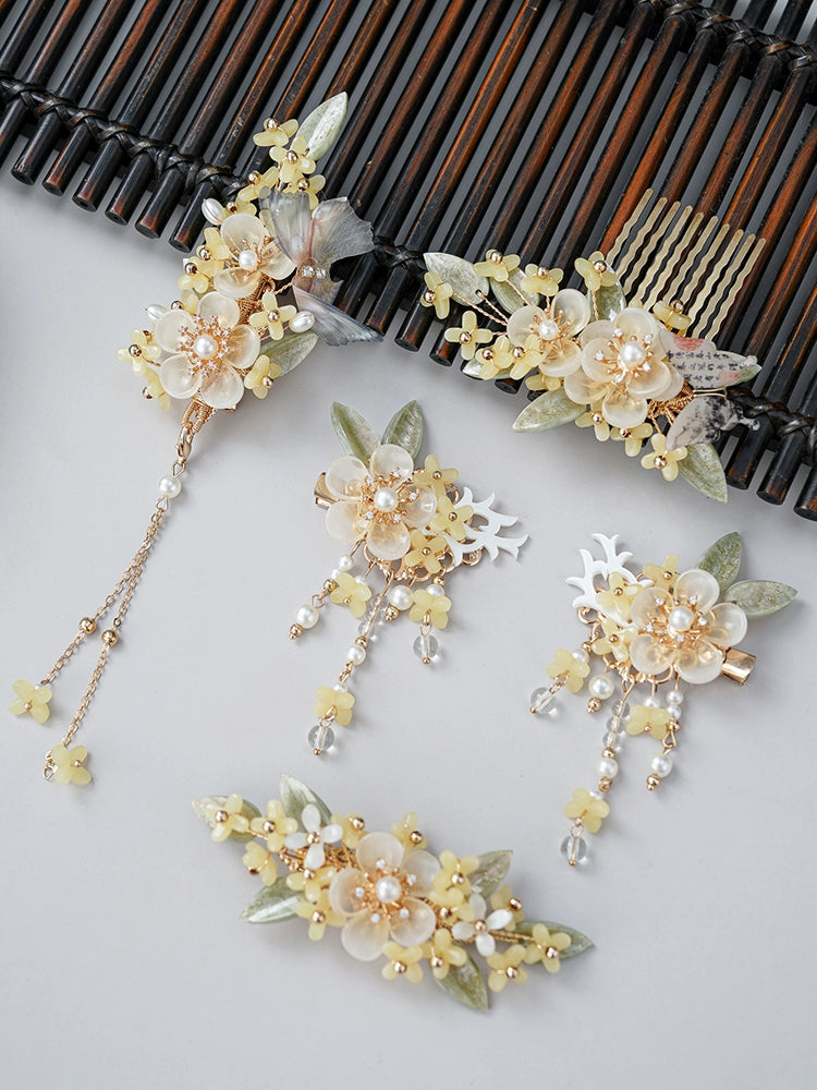 Hanfu Hair Accessories Set: Drunk Osmanthus